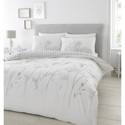 Meadowsweet Floral Easy Care Cotton Mix Duvet Cover and Pillowcase Set CATHERINE LANSFIELD