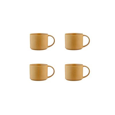 Lot de 4 mugs en grès, SCANDI BJORN