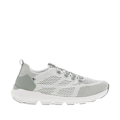 Baskets basses grises et roses en Mesh avec talon compensé à lacets élastiqués RIEKER
