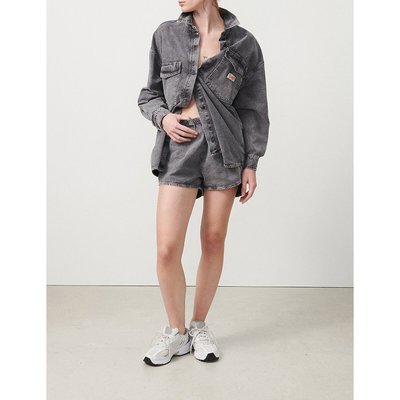 Jaxy Oversize Shirt in Faded Denim AMERICAN VINTAGE