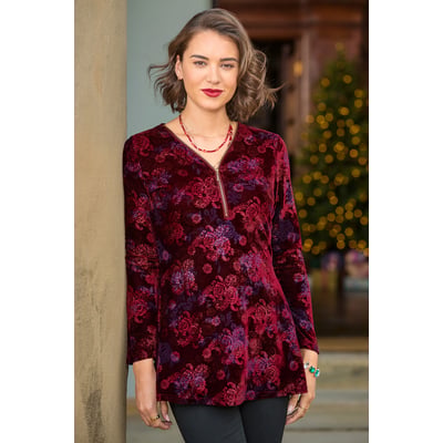 Tunique Imprimée en Velours Zippée Hazel JOE BROWNS