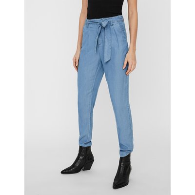 Pantalon loose, taille haute, en Lyocell VERO MODA
