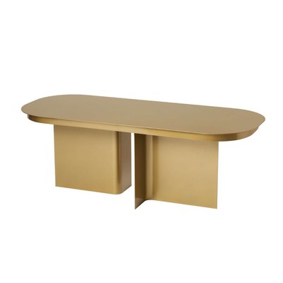 Table basse avec plateau aux bords arrondis et 2 pieds L120 cm - ALMA CALICOSY