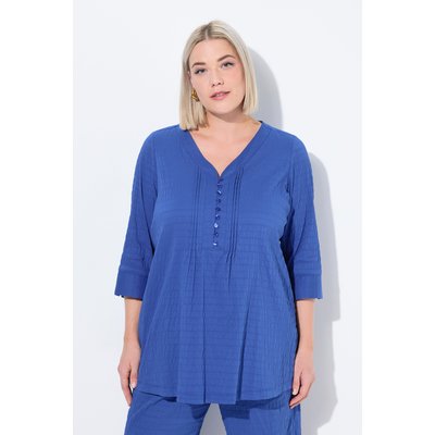 Tunique en tissu gaufré. Manches ULLA POPKEN