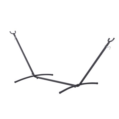 Support pied de hamac structure métal époxy noir OUTSUNNY