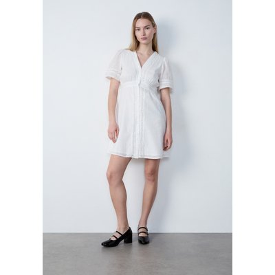 Robe avec broderies boutonnée manches courtes SUMMER BROD ETAM