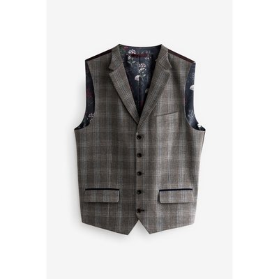 Gilet de costume aux carreaux et liserés NEXT