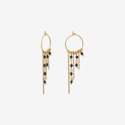 Boucles d'oreilles créoles dorées à l'or fin ROXANE CAROLINE NAJMAN