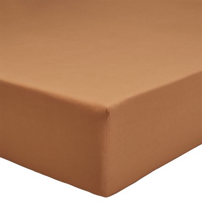 Drap housse uni en percale de coton, Made in France, VANOISE A DEMAIN