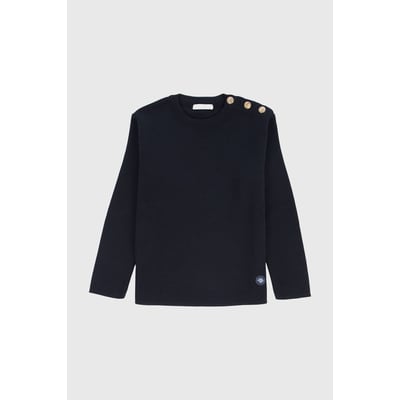 Pull Marin uni en laine RIEC KIDS ARMOR-LUX