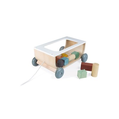 Chariot avec blocs de construction Sweet Cocoon JANOD
