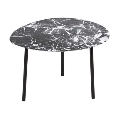 Table basse en métal imitation marbre Ovoid 67 x 60 cm LEITMOTIV