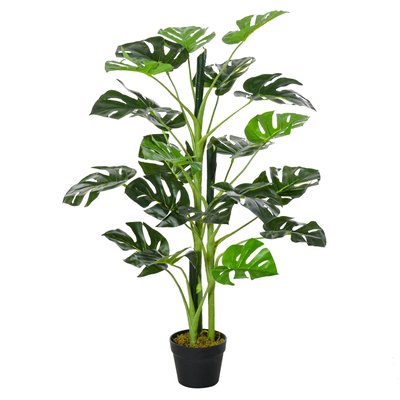 Plante artificielle Monstera H. 100 cm feuilles de tortue réalistes pot inclus OUTSUNNY