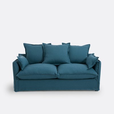 Canapé convertible H14 cm, lin froissé, Odna LA REDOUTE INTERIEURS