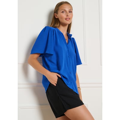 Blouse fluide col mao LOLALIZA