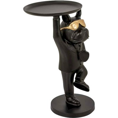 Table élégante Bullie noire et dorée RECOLLECTION