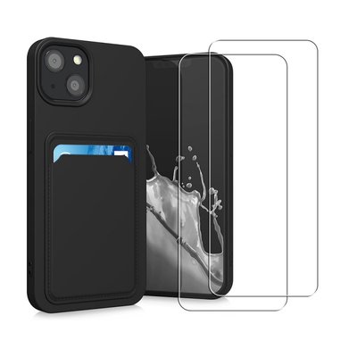 Coque Iphone 13 compartiment carte + 2 vitres EVETANE