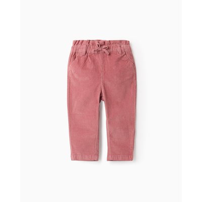 Pantalon velours côtelé, sac en papier, avec noeud NOVEAUX NATURE ZIPPY