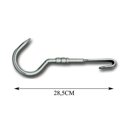 Crochet de boucherie tournant inox pour barres de 15mm FISCHER