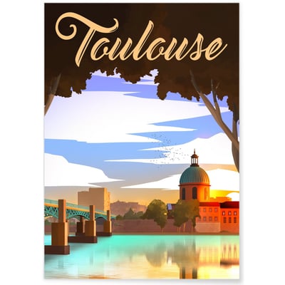 Affiche ville Toulouse L'AFFICHERIE
