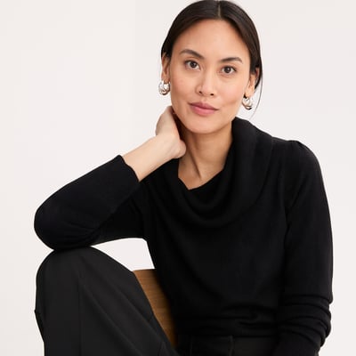 Pull col boule, manches longues, toucher très doux ANNE WEYBURN