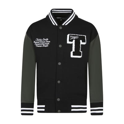 Sweat en coton mélangé noir avec imprimé logo et écritures TEDDY SMITH