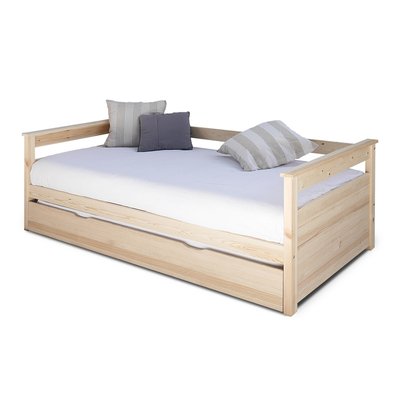 Pack lit gigogne avec 2 matelas Bois massif  IZAO AKITEN RETAIL