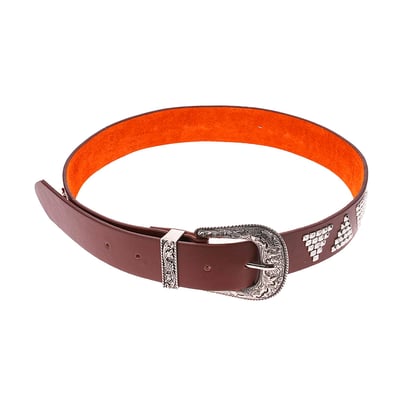 Ceinture unie avec studs et boucle travaillée LARS WILD