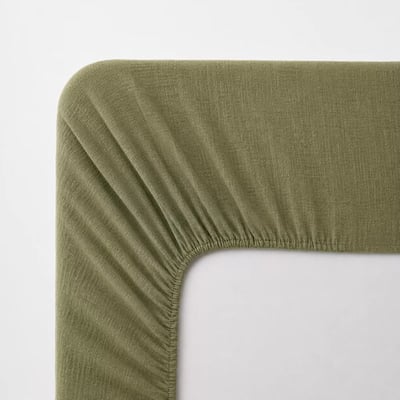 Drap housse b30 gaze de coton lavé MALIA GARNIER THIEBAUT