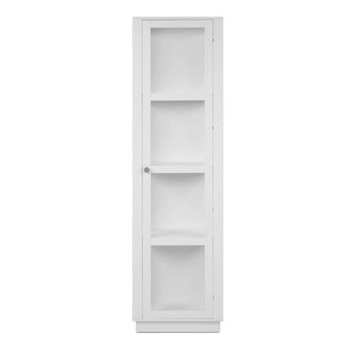 Colonne vitrine blanche 1 porte 4 niveaux RAVEN PIER IMPORT