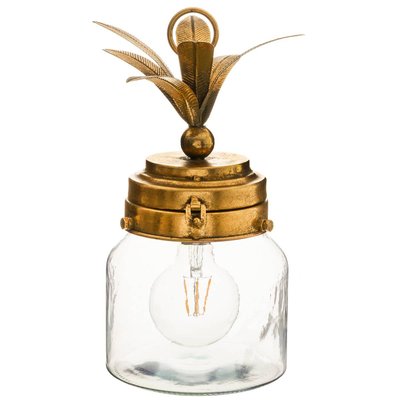 Lampe LED en verre et métal doré ANANAS ATMOSPHERA