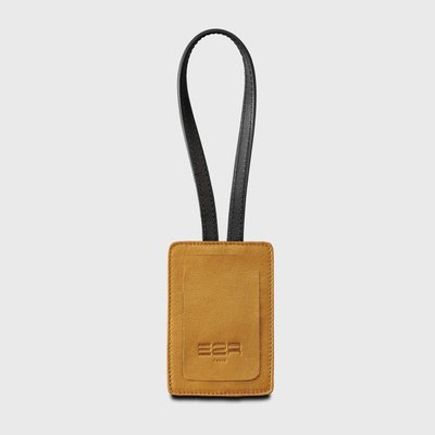 E2R Etiquette bagage cuir rouge et noir vintage personnalisée OH MY BAG