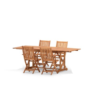 Salon de jardin, 4 chaises, JAVA LIGHT DEFORA HOME