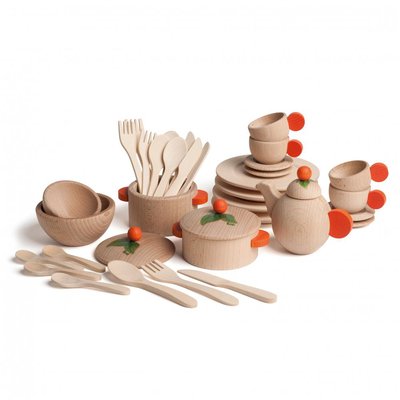 Set de vaisselle naturel 36 pcs ERZI