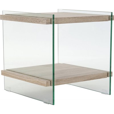 Table de chevet en verre et bois, Moderno RECOLLECTION