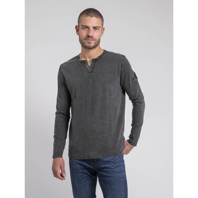T-shirt Manches Longues Col V Pur Coton Jaludol RITCHIE