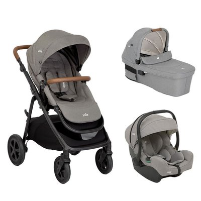 Poussette trio Alore Pebble + siège auto i-Gemm 3 Pebble + nacelle Ramble XL Pebble JOIE
