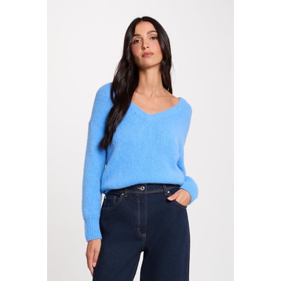 Pull col v manches longues MORGAN