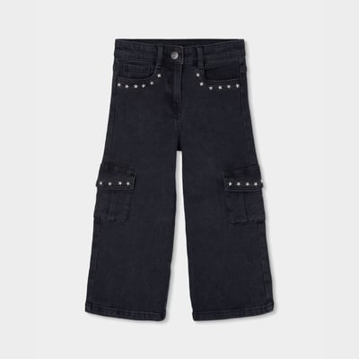 Pantalon fille denim avec étoiles BOBOLI