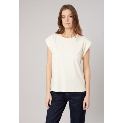 T-shirt regular femme en 100% coton détails sequins CARMELIA DEELUXE