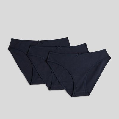 Lot de 3 culottes côtelées CAMELIA en coton BIO, certifié OEKO-TEX MONOPRIX