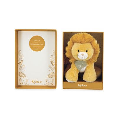 Les amis - peluche lion nougat - jaune - 13cm KALOO