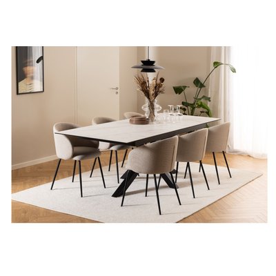 Table de salle à manger rectangulaire extensible en céramique 8/10 places L200/240 - NEIVA HELLIN, DEPUIS 1862