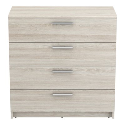 Commode 4 Tiroirs L79,6 cm, décor Bois Clair - Pricy CALICOSY
