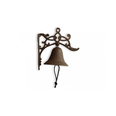 Cloche Fonte Marron 17x10.5x17.5cm DECORATION D’AUTREFOIS