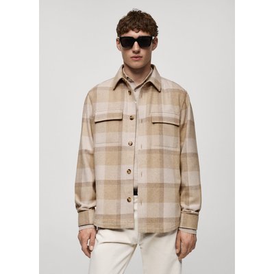 Surchemise laine flanelle carreaux MANGO MAN
