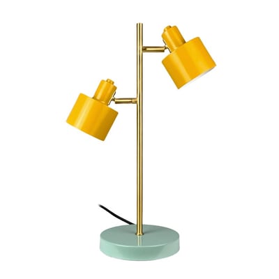 Lampe à poser Ocean en métal coloris curry et turquoise, H 41,7 cm DYBERG LARSEN