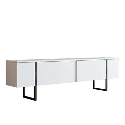 Meuble TV 2 portes rabattables L180 cm - LUXE CALICOSY