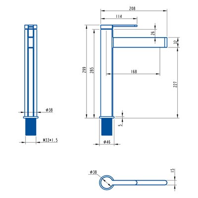 Mitigeur de lavabo vasque cascade, Vito OCEAN LINE