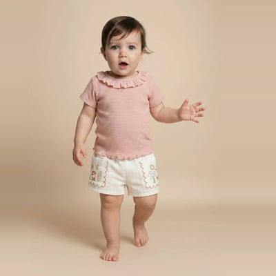 T-shirt manches courtes fantaisie en coton BIO GOTS BOUT'CHOU